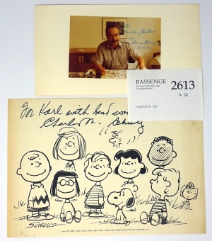 Lot 2613, Auction  124, Schulz, Charles M., Signierte Abbildung + Beigaben