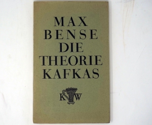 Los 3049 - Bense, Max - Die Theorie Kafkas - mit zweiseitigem Typoskript von Max Bense - 0 - thumb