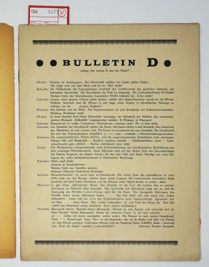 Los 3075 - Bulletin D. - Herausgegeben von Max Ernst und J. T. Baargeld - 2 - thumb