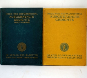 Lot 3192, Auction  124, Hofmannsthal, Hugo von, Ausgewaehlte Gedichte