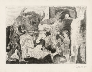 Lot 3207, Auction  124, Hrdlicka, Alfred und , Tauromachie (Hommage à Picasso II)