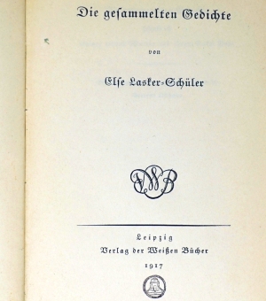 Los 3275 - Lasker-Schüler, Else - Die gesammelten Gedichte - 0 - thumb