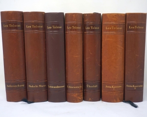 Lot 3358, Auction  124, Tolstoi, Leo, Gesamtausgabe des dichterischen Werkes (Halbleder)