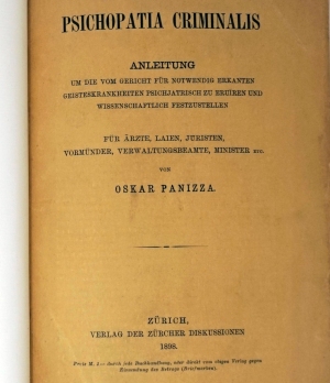 Lot 3417, Auction  124, Panizza, Oskar, Psichopathia criminalis