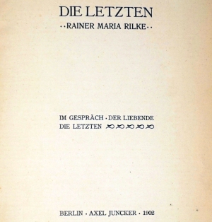 Los 3442 - Rilke, Rainer Maria - Die Letzten - 0 - thumb