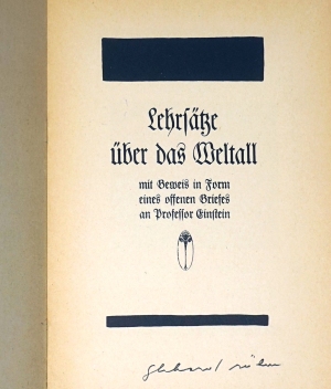 Lot 3462, Auction  124, Rühm, Gerhard, Lehrsätze über das Weltall (signiert)