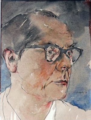 Los 3488 - Reichert, Gert-Peter und Schmidt, Arno - Arno Schmidt. Porträt in Aquarell und Tusche - 0 - thumb