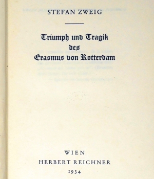 Los 3592 - Zweig, Stefan - Triumph und Tragik des Erasmus von Rotterdam - 0 - thumb