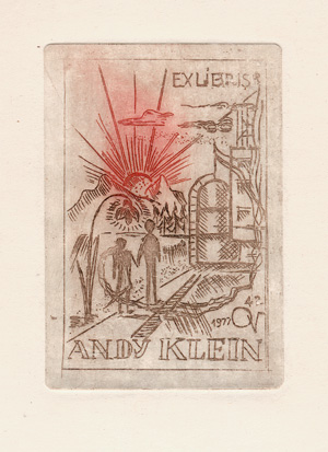 Los 3598 - Exlibris-Konvolut - Sammlung von ca. 68 zumeist signierten Exlibris des 20. Jahrhunderts - 1 - thumb