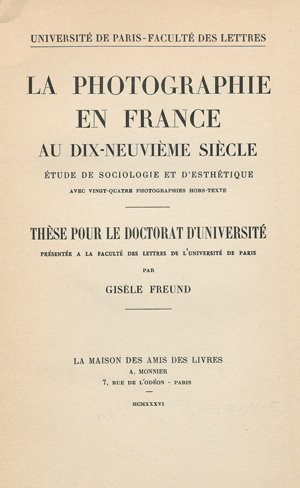 Los 3638 - Freund, Gisèle - La Photographie en France - 0 - thumb