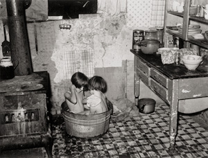 Lot 4219, Auction  124, Lee, Russell, Scene in an agricultural worker's shack town, Oklahoma; Pie Town, New Mexico; Lafayette, Louisiana