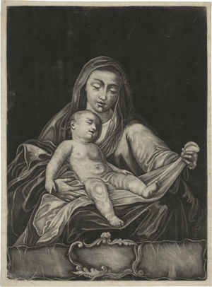 Lot 5250, Auction  124, Augsburgisch, frühes 18. Jh. . Madonna mit dem schlafenden Christusknaben