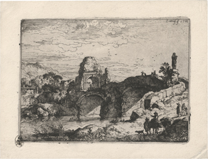 Lot 5269, Auction  124, Dietrich, Christian Wilhelm Ernst, Das Thor auf der verfallenen Brücke, gen. Ponte Molle