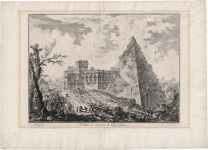 Lot 5300, Auction  124, Piranesi, Giovanni Battista, Veduta del Sepolcro di Cajo Cestio