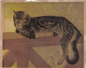 Lot 5449, Auction  124, Steinlen, Théophile Alexandre, L'Été, Chat sur une Balustrade