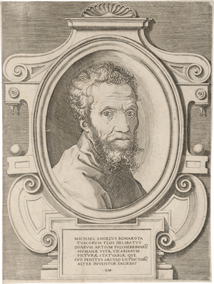 Lot 5542, Auction  124, Ghisi, Giorgio, Portraitbüste des Michelangelo Buonarotti