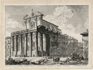 Lot 5623, Auction  124, Piranesi, Giovanni Battista, Veduta del Tempio di Antonino e Faustina in Campo Vaccino