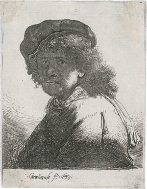 Los 5636 - Rembrandt Harmensz. van Rijn - Selbstbildnis mit Schärpe um den Hals - 0 - thumb