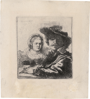 Los 5637 - Rembrandt Harmensz. van Rijn - Selbstbildnis mit Saskia.  - 0 - thumb