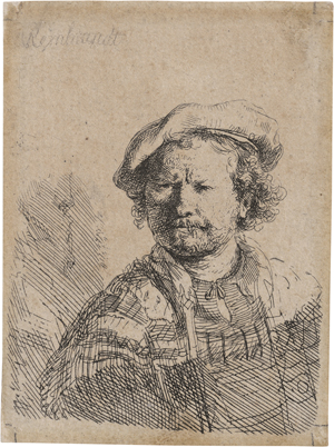 Los 5638 - Rembrandt Harmensz. van Rijn - Selbstbildnis mit der flachen Kappe - 0 - thumb