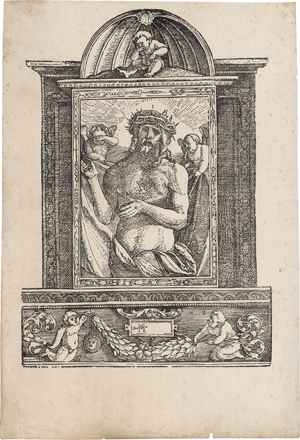 Lot 5664, Auction  124, Schäufelein, Hans, Ecce Homo (Der Schmerzensmann in einer Umrahmung)