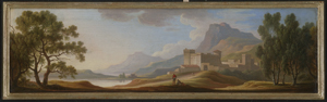 Los 6025 - Italienisch - um 1790. Panorama einer südlichen Landschaft mit Kastell - 1 - thumb