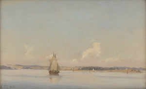 Lot 6046, Auction  124, Sørensen, Carl Frederik, Segelschiff vor der Küste Dänemarks