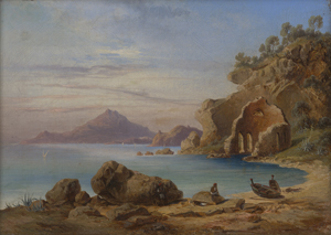 Lot 6053, Auction  124, Deutsch, um 1840. Blick vom Golf von Baiae auf Ischia