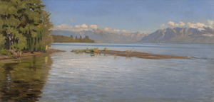 Lot 6111, Auction  124, Parisod, Charles, "Vue sur le lac Léman": Blick auf den Genfer See von der Nordseite aus