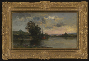 Los 6134 - Daubigny, Karl-Pierre - Abendliche Flusslandschaft an der Oise bei Paris - 1 - thumb