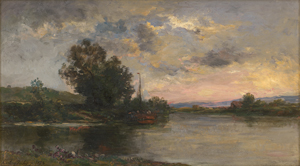 Los 6134 - Daubigny, Karl-Pierre - Abendliche Flusslandschaft an der Oise bei Paris - 0 - thumb