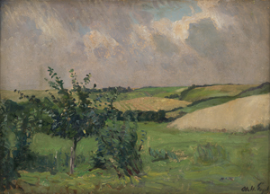 Lot 6193, Auction  124, Engel, Otto Heinrich, Norddeutsche Landschaft mit Obstbaum auf der Halbinsel Holnis an der Flensburger Förde