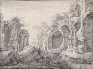 Lot 6531, Auction  124, Waterloo, Anthonie, Ein Landschaftscapriccio mit antiken Ruinen