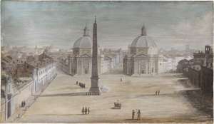 Lot 6540, Auction  124, Colonnelli-Sciarra, Salvatore, Piazza del Popolo in Rom