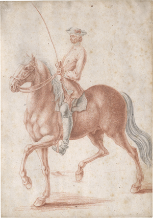 Lot 6558, Auction  124, Deutsch, um 1720. Kavalier zu Pferd