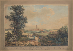 Lot 6584, Auction  124, Adam, Heinrich, Blick auf das Kloster Sankt Veit in Neumarkt an der Rott in Bayern