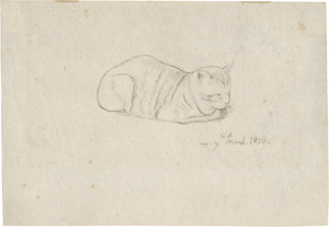 Lot 6585, Auction  124, Schnorr von Carolsfeld, Julius, Liegende Katze