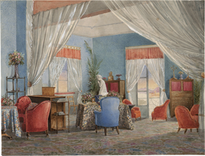 Lot 6661, Auction  124, Italienisch, 1846. Salon der Großfürstin Olga Nikolajewna Romanowa im Palazzo Butera-Wilding in Palermo