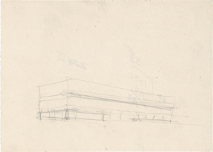 Los 6895 - Mies van der Rohe, Ludwig - Exterior sketch for the Illinois Institute ofTtechnology - 0 - thumb