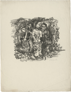 Lot 7068, Auction  124, Kokoschka, Oskar, Der Judaskuss (Gefangennahme Christi)