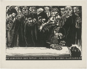 Lot 7074, Auction  124, Kollwitz, Käthe, Gedenkblatt Karl Liebknecht