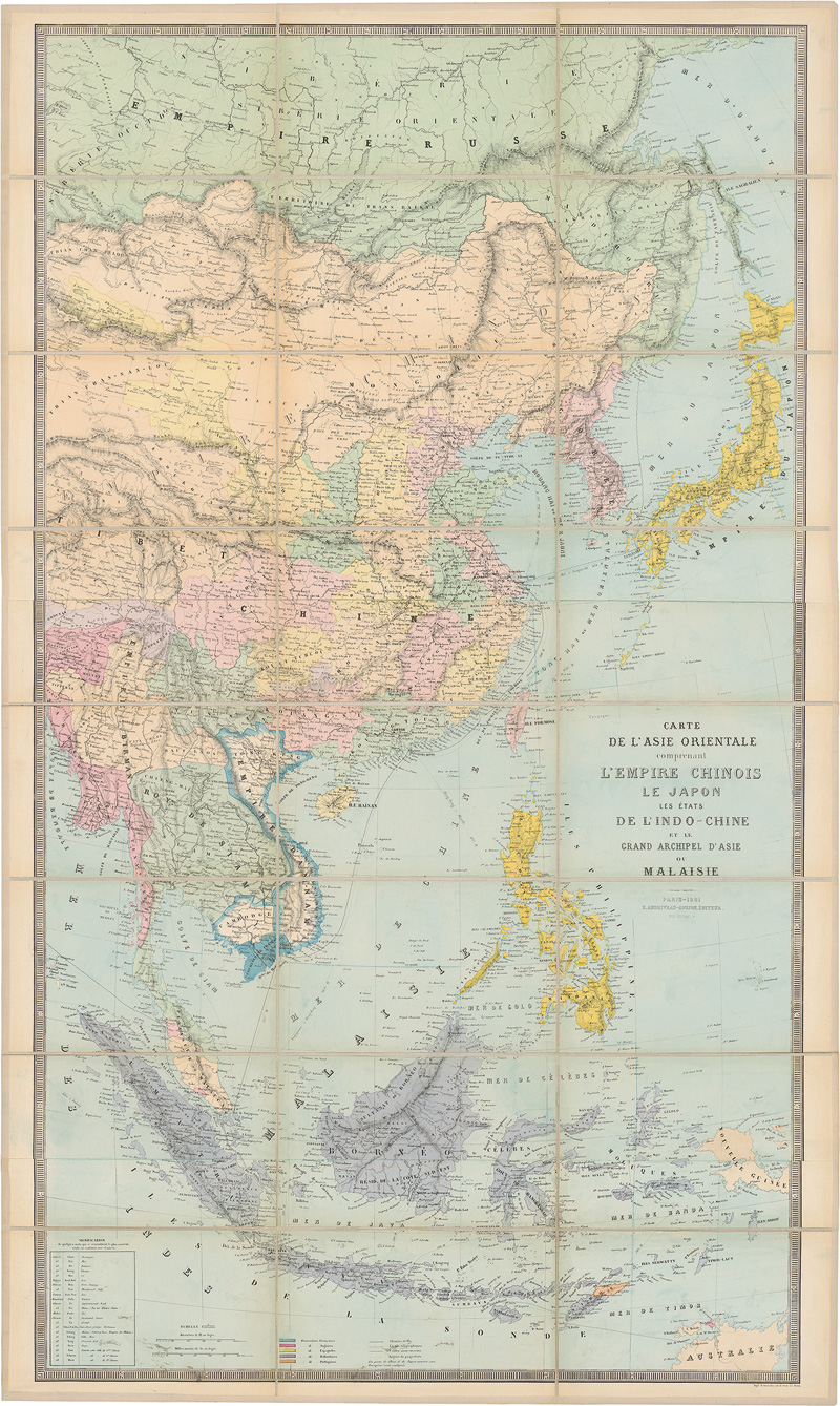 Lot 45, Auction  124, Andriveau-Goujon, Eugene, Carte de l'asie orientale