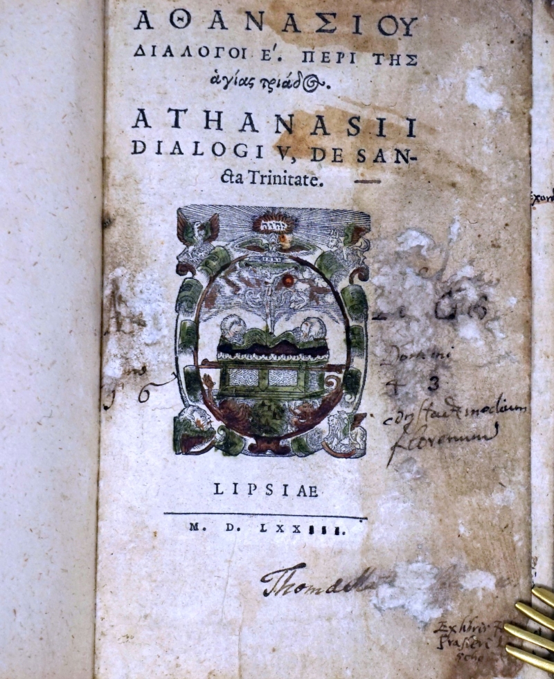 Lot 314, Auction  124, Athanasius Alexandrinus, Dialogoi E' peri tes hagias triados 