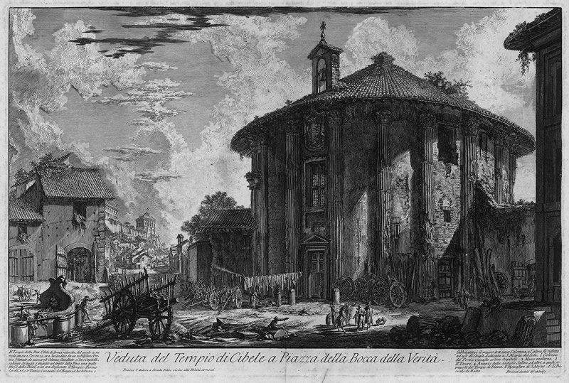 Lot 465, Auction  124, Piranesi, Giovanni Battista, Veduta del Tempio di Cibele a Piazza della Bocca della Verità