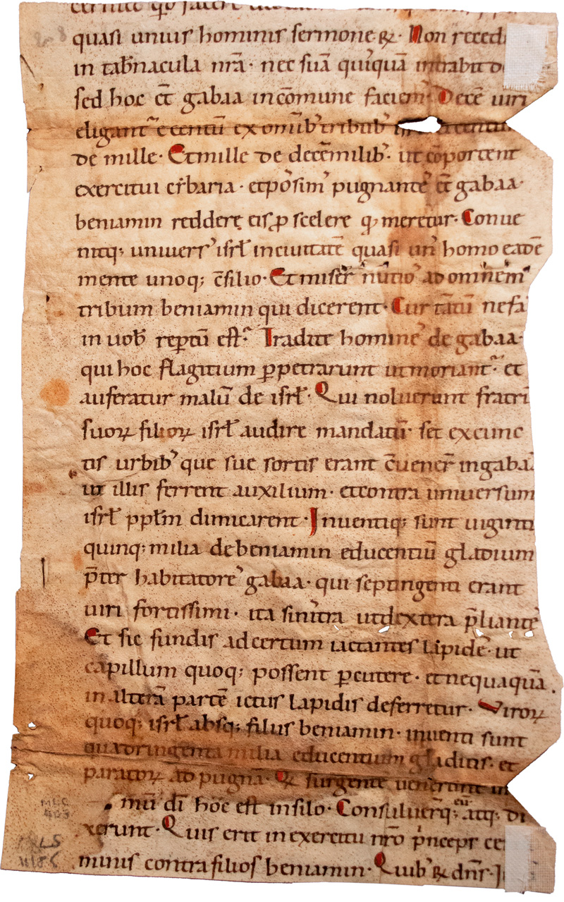 Lot 805, Auction  124, Biblia romana, Fragment einer lateinischen Handschrift auf Pergament