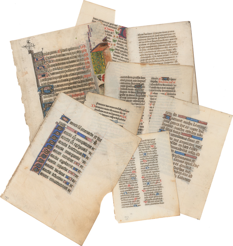 Lot 814, Auction  124, Breviaria, Hora Beatae Mariae Virginis. Einzelblätter aus spätmittelalterlichen Stundenbüchern