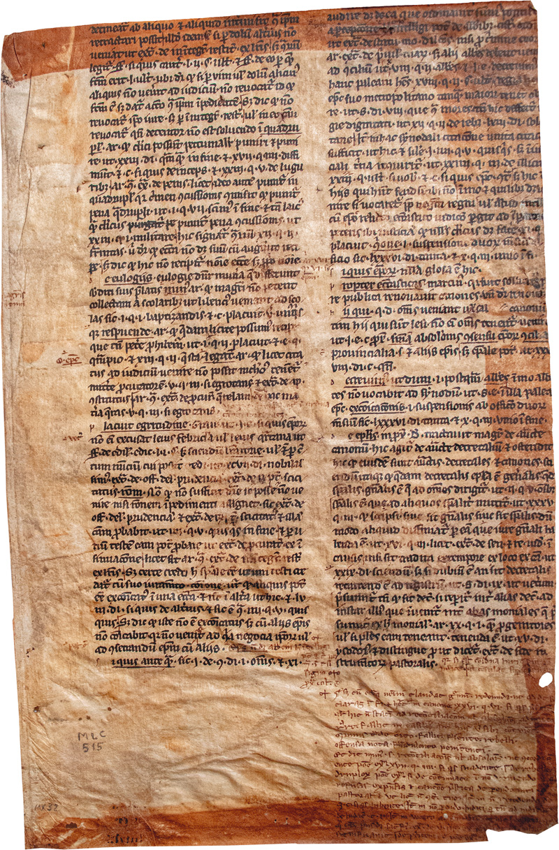 Lot 843, Auction  124, Gratianus de Clusio, Lateinische Handschrift auf Pergament