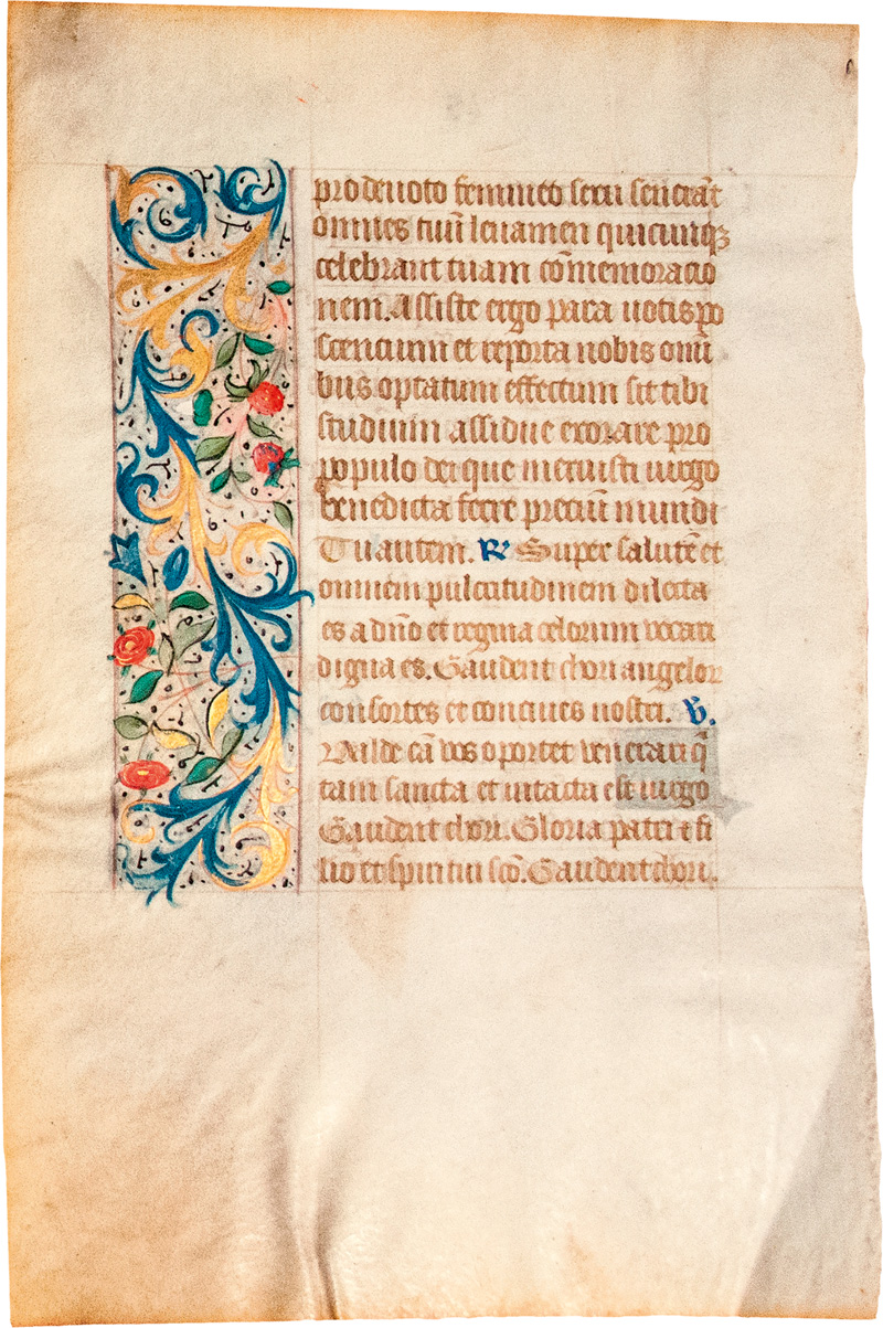 Lot 875, Auction  124, Stundenbuchblätter, 3 Einzelblätter. Lateinische Handschrift 