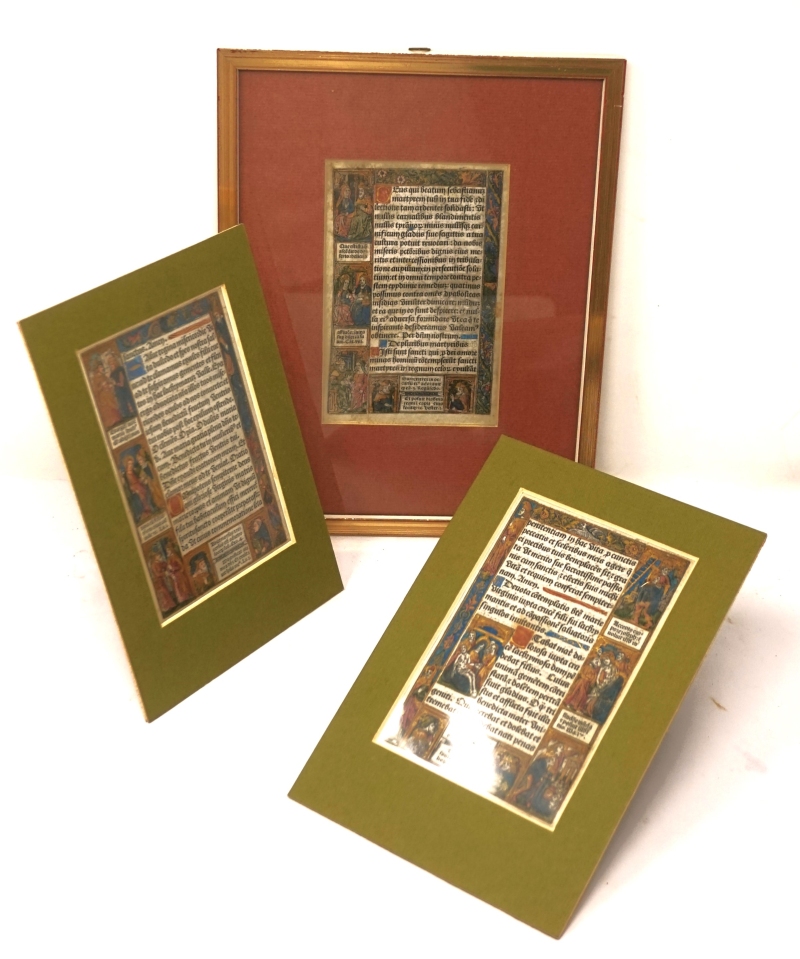 Lot 881, Auction  124, Livre d'heures, 4 Einzelblätter aus einem gedruckten Stundenbuch