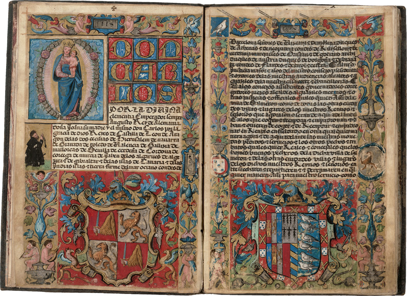 Lot 890, Auction  124, Karl V. von Habsburg, "Carte ejecutoria de la villa de Salmeron". Spanische Handschrift auf Pergament